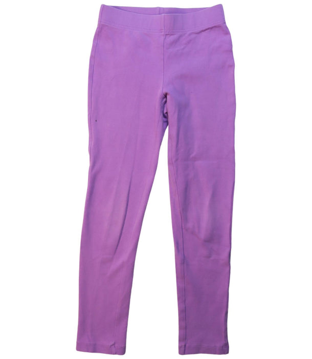 A Purple Leggings from Lands' End in size 7Y for girl. (Front View)