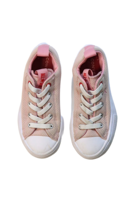 A Pink Sneakers from Converse in size 7Y for girl. (Back View)