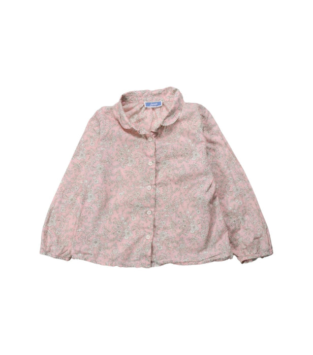 A Pink Long Sleeve Shirts from Jacadi in size 3T for girl. (Front View)