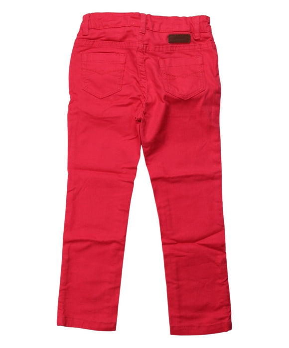 A Red Jeans from Jacadi in size 3T for girl. (Back View)