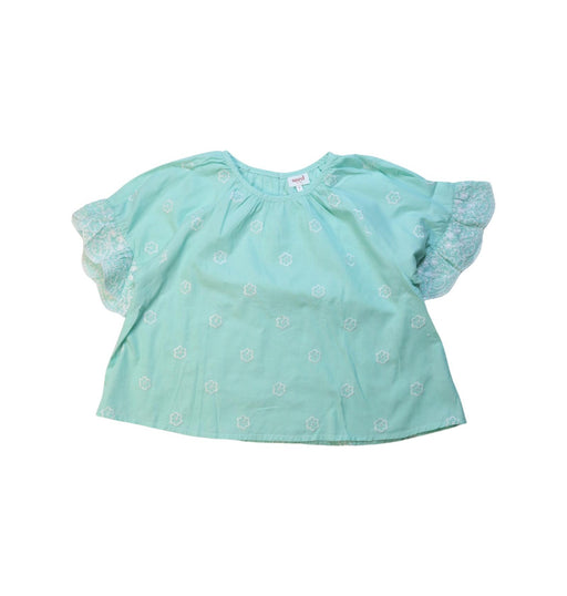 A Teal Short Sleeve Tops from Seed in size 9Y for girl. (Front View)