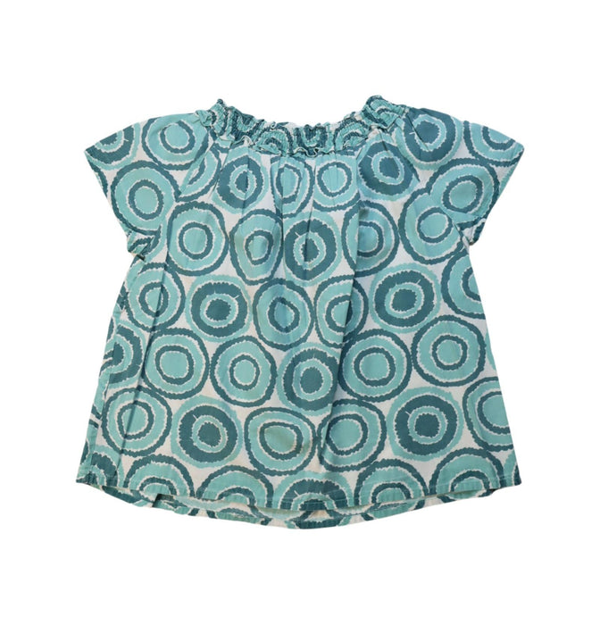 A Teal Short Sleeve Tops from Bonpoint in size 8Y for girl. (Back View)