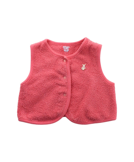 A Pink Outerwear Vests from Familiar in size 0-3M for girl. (Front View)