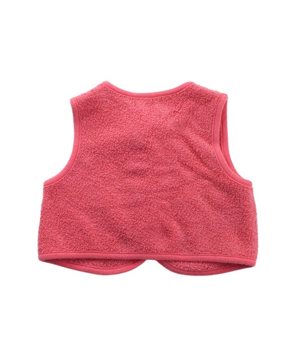 A Pink Outerwear Vests from Familiar in size 0-3M for girl. (Back View)