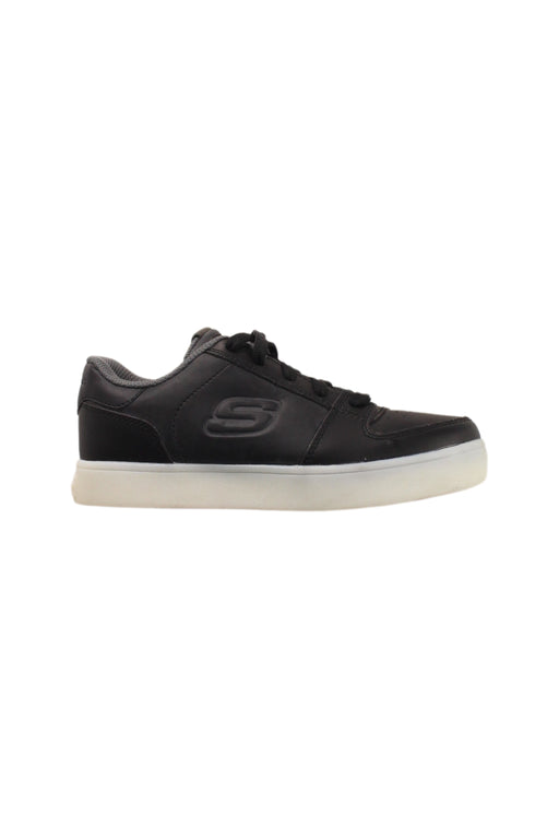 A Black Sneakers from Skechers in size 10Y for boy. (Front View)