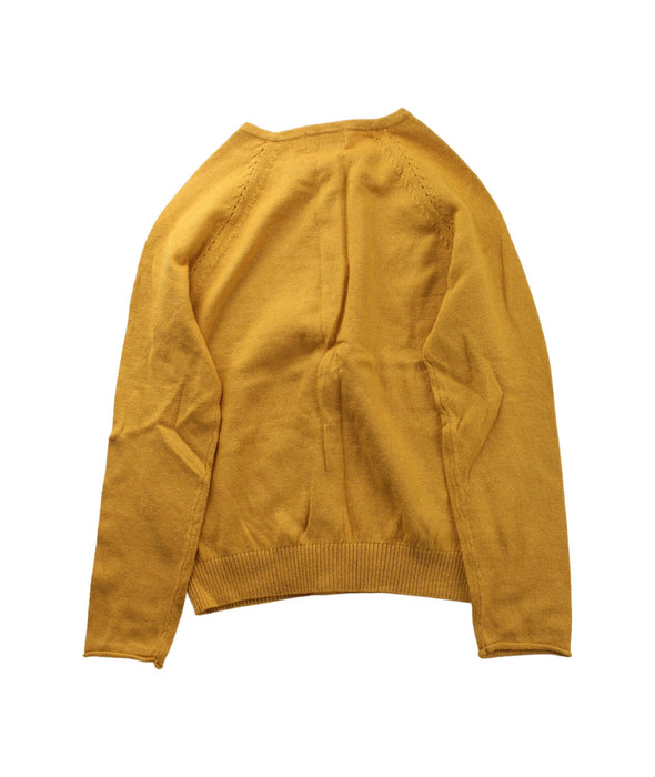 A Yellow Cardigans from Cyrillus in size 8Y for girl. (Back View)