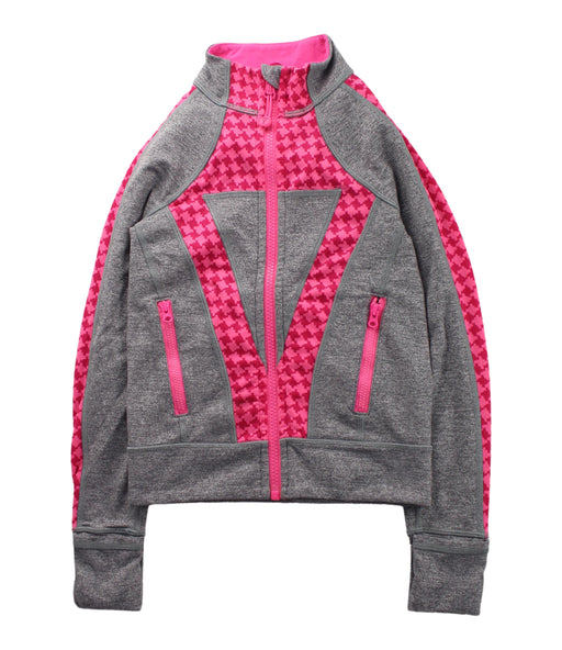 A Grey Zippered Sweatshirts from Ivivva in size 4T for girl. (Front View)