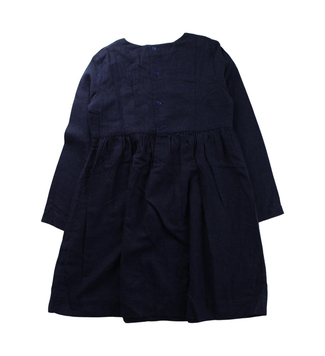 A Blue Long Sleeve Dresses from Bonpoint in size 8Y for girl. (Back View)