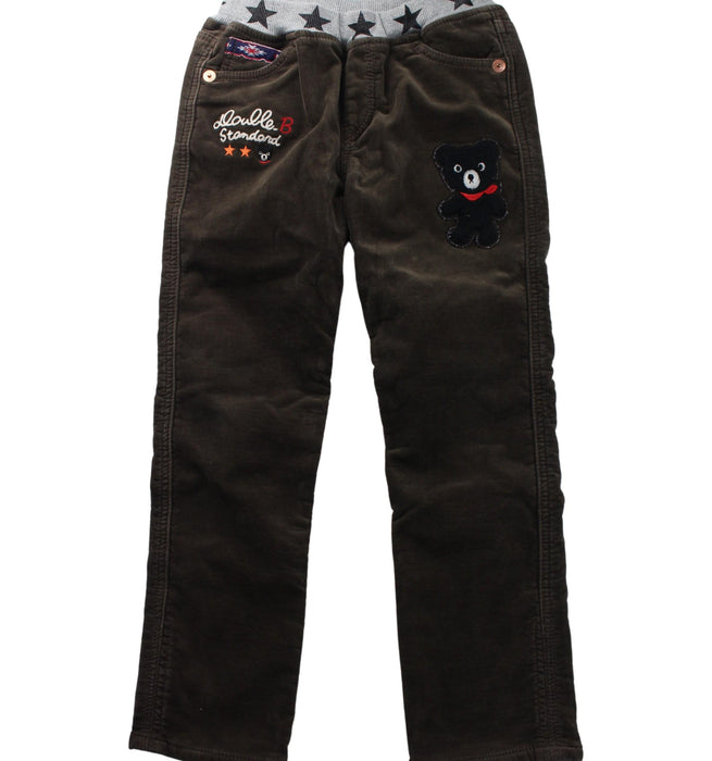 A Brown Casual Pants from Miki House in size 5T for girl. (Front View)