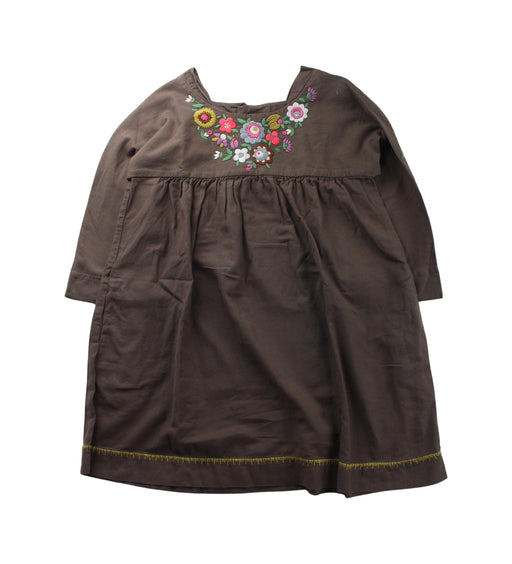 A Brown Long Sleeve Dresses from Caramel Baby & Child in size 10Y for girl. (Front View)