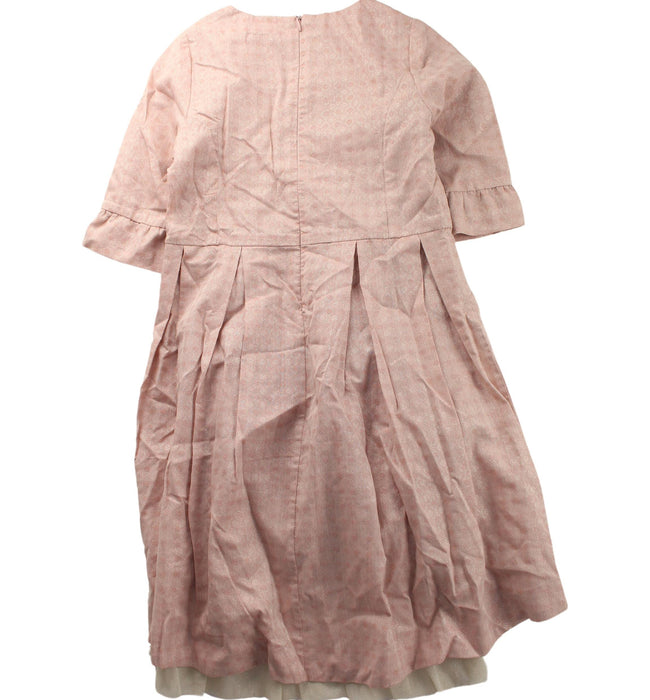 A Pink Short Sleeve Dresses from Marie Chantal in size 6T for girl. (Back View)