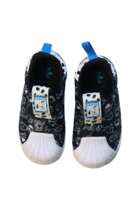 A Black Slip Ons from Adidas in size 3T for boy. (Back View)