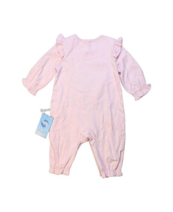 A Pink Long Sleeve Jumpsuits from Mides in size 3-6M for girl. (Back View)