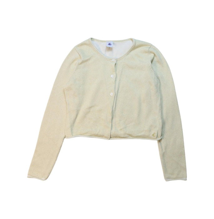 A Beige Cardigans from Petit Bateau in size 8Y for girl. (Front View)