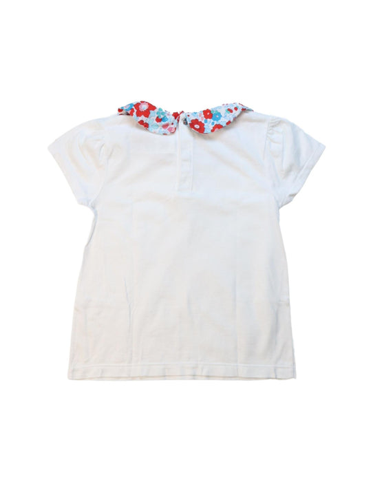 A White Short Sleeve Tops from Jacadi in size 6T for girl. (Back View)