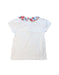 A White Short Sleeve Tops from Jacadi in size 6T for girl. (Back View)