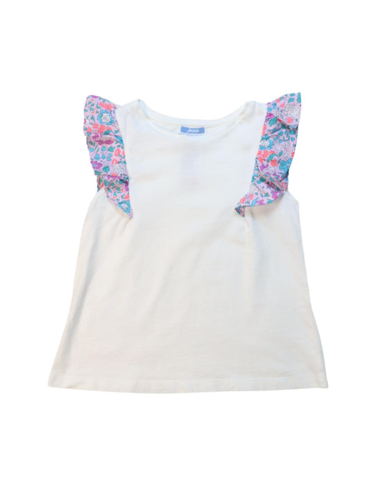 A White Sleeveless Tops from Jacadi in size 6T for girl. (Front View)