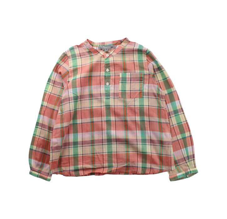 A Peach Long Sleeve Shirts from Bonpoint in size 6T for boy. (Front View)