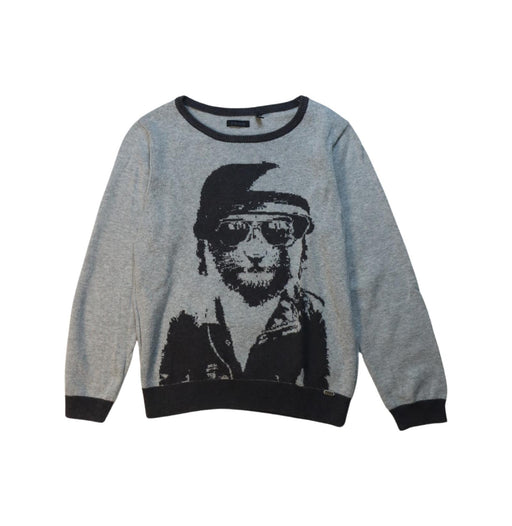 A Grey Crewneck Sweatshirts from IKKS in size 8Y for boy. (Front View)