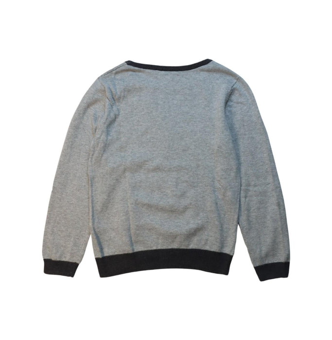 A Grey Crewneck Sweatshirts from IKKS in size 8Y for boy. (Back View)