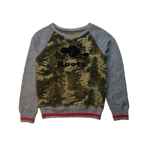 A Multicolour Crewneck Sweatshirts from Roots in size 7Y for boy. (Front View)