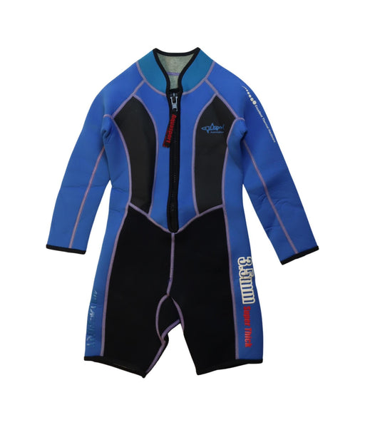 A Blue Wetsuits from Aquasport in size 6T for boy. (Front View)