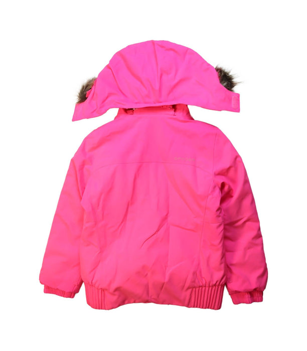 A Pink Ski Jackets from Spyder in size 6T for girl. (Back View)
