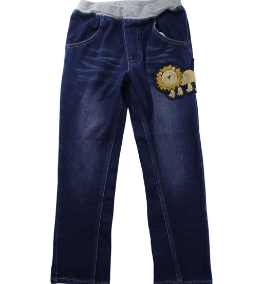 A Blue Jeggings from Kladskap in size 5T for girl. (Front View)