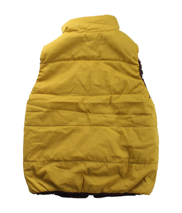 A Yellow Outerwear Vests from Miki House in size 5T for boy. (Back View)