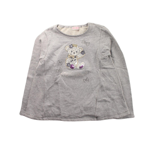 A Grey Long Sleeve Tops from Mezzo Piano in size 7Y for girl. (Front View)