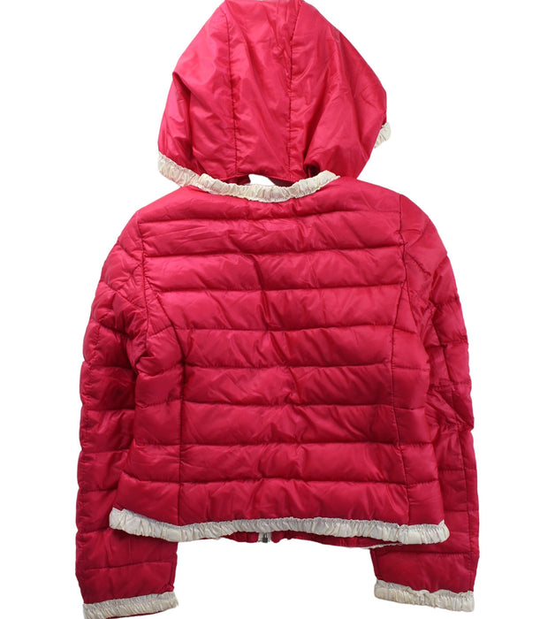 A Red Puffer/Quilted Jackets from Moncler in size 4T for girl. (Back View)