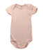 A Pink Short Sleeve Bodysuits from Petit Bateau in size 2T for girl. (Front View)