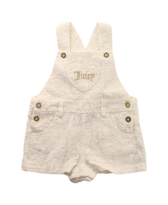 A White Overall Shorts from Juicy Couture in size 6-12M for girl. (Front View)