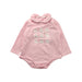 A Pink Long Sleeve Bodysuits from Armani in size 6-12M for girl. (Front View)