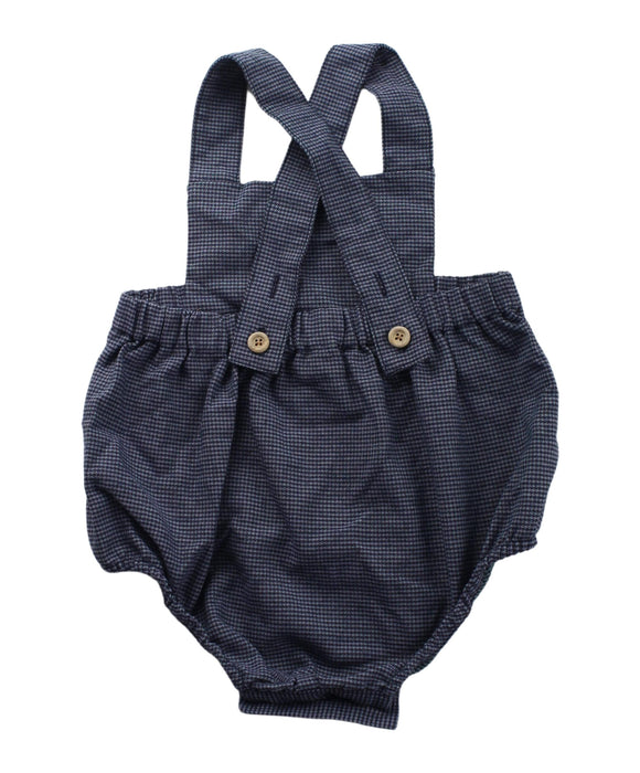 A Blue Overall Shorts from Comptoir Des Polissons in size 6-12M for boy. (Back View)