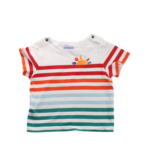 A White Short Sleeve T Shirts from Jacadi in size 12-18M for girl. (Front View)