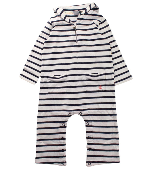 A Blue Long Sleeve Jumpsuits from Petit Bateau in size 12-18M for boy. (Front View)