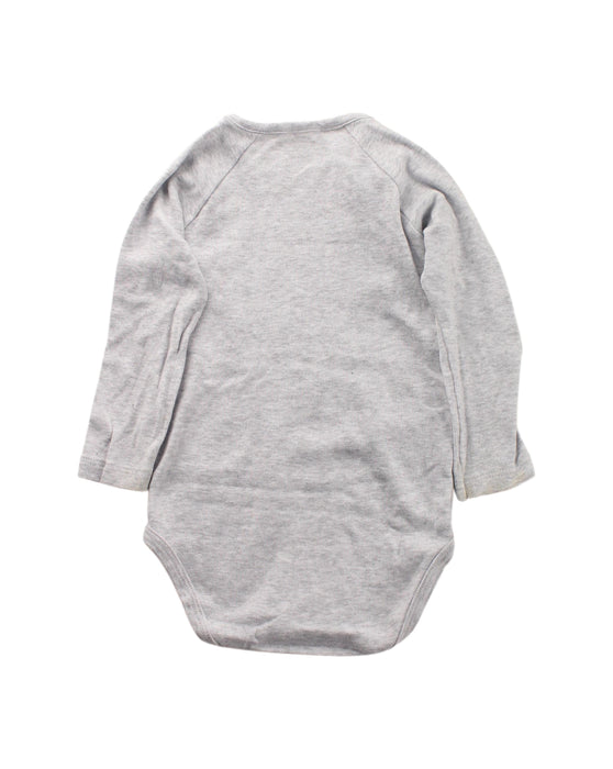 A Grey Long Sleeve Bodysuits from Petit Bateau in size 12-18M for boy. (Back View)