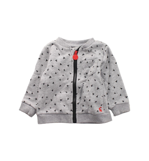A Black Zippered Sweatshirts from Joules in size 3-6M for girl. (Front View)
