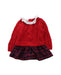 A Red Sweater Dresses from Happyland in size 6-12M for girl. (Front View)