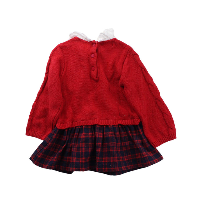 A Red Sweater Dresses from Happyland in size 6-12M for girl. (Back View)