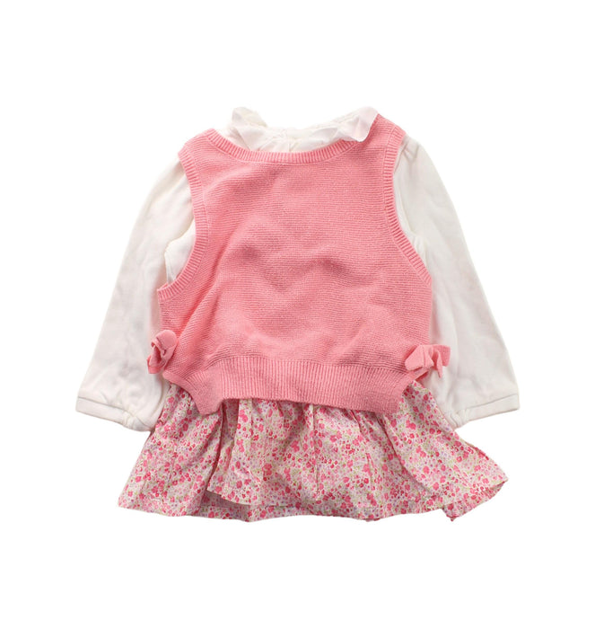 A Pink Sweater Dresses from Happyland in size 6-12M for girl. (Front View)