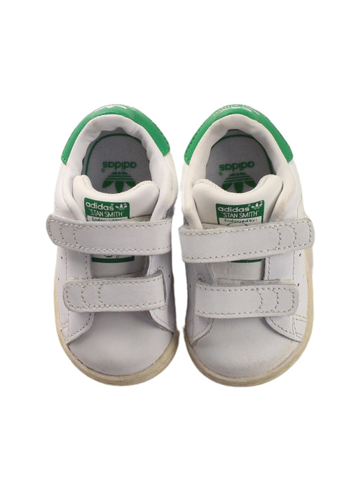 A White Sneakers from Adidas in size 12-18M for boy. (Back View)