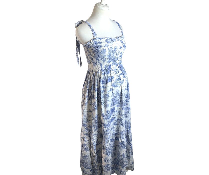 A Blue Sleeveless Dresses from Nothing Fits But in size L for maternity. (Front View)