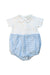 A Blue Short Sleeve Bodysuits from Fendi in size 0-3M for boy. (Front View)