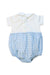 A Blue Short Sleeve Bodysuits from Fendi in size 0-3M for boy. (Back View)