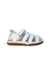 A White Sandals from Hush Puppies in size 3T for girl. (Front View)