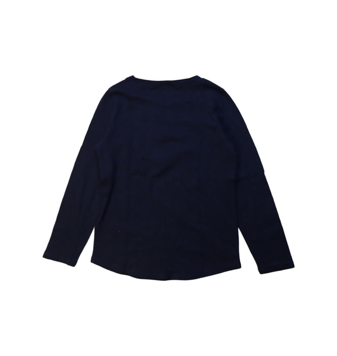 A Navy Long Sleeve T Shirts from Crewcuts in size 4T for girl. (Back View)