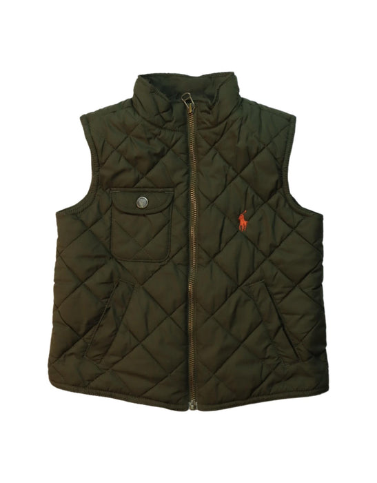 A Green Outerwear Vests from Polo Ralph Lauren in size 3T for boy. (Front View)