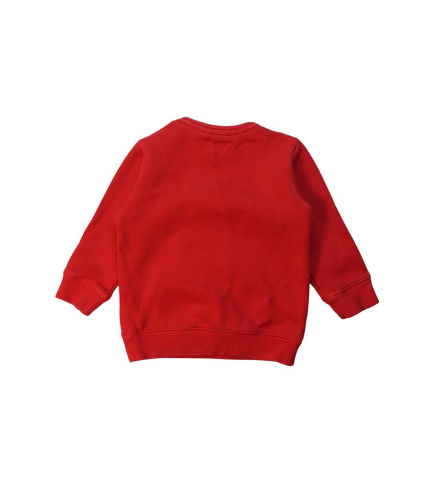 A Red Crewneck Sweatshirts from Tommy Hilfiger in size 2T for boy. (Back View)